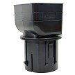 2x3x4 Patented Adjustable Downspout Adapter - Black - collapsed 