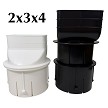 2x3x4 Patented Adjustable Downspout Adapter Front to Back 