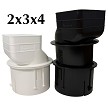 2x3x4 Patented Adjustable Downspout Adapter Side to Side 