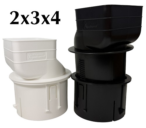 2x3x4 Patented Adjustable Downspout Adapter Side to Side 