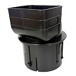2x3x4 Patented Adjustable Downspout Adapter - Black - Collapsed 