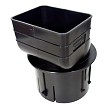 2x3x4 Patented Adjustable Downspout Adapter - Black - Collapsed 